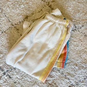 Aviator Nation Rainbow Stripe Sweatpants - Size Extra Small
